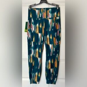 NWT LL Bean Multi-Color Everyday Performance Hi Rise Leggings w/Pockets XS Petit